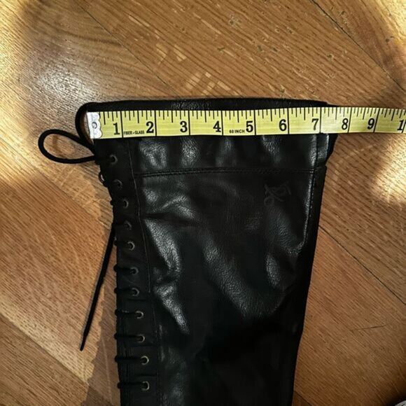 OTBT black leather Riding Boots size 9 Astoria edgy indie moto bikercore bold - Picture 5 of 5